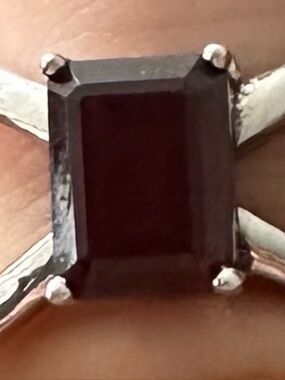 Sterling Silver and Garnett ring